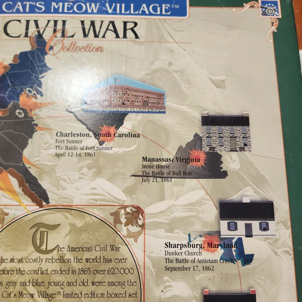 Cat's Meow Village Civil War Collection Complete Set